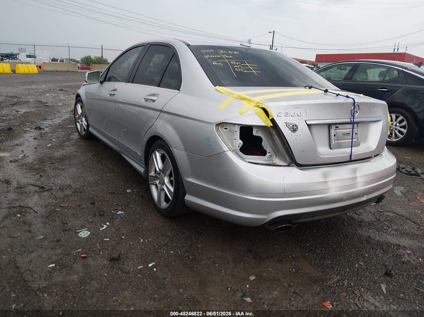 2010 Mercedes-benz C-klasse VIN WDDGF5EB9AF421479 IAAI salvage auction — REAR END, Clear (Tennessee), sold $1,100 on 2026-08-05 (photo 3)