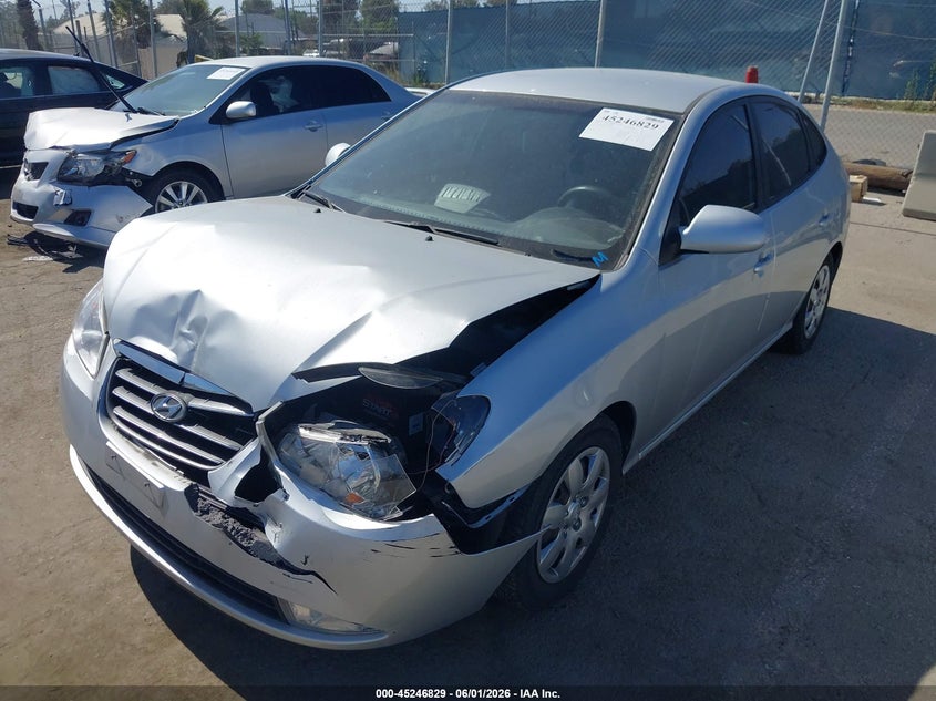 2008 Hyundai Elantra VIN KMHDU46DX8U296586 IAAI salvage auction — FRONT END, Salvage (California), sold $1,000 on 2026-07-08 (photo 2)