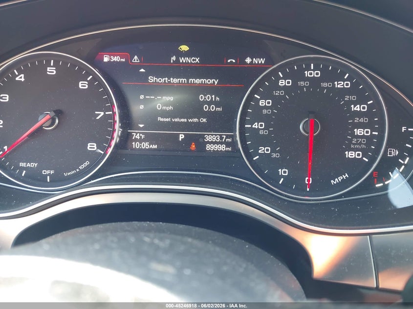 2017 Audi A6 VIN WAUG8AFC1HN058127 IAAI salvage auction — HAIL, Salvage Title, sold $5,650 on 2026-07-27 (photo 7)