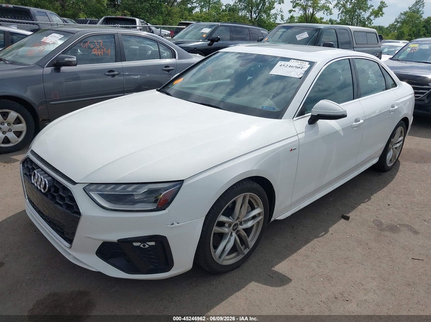 2022 Audi A4 VIN WAUEAAF44NN014543 IAAI salvage auction — HAIL, Salvage (Ohio), sold $1,000 on 2026-07-21 (photo 2)