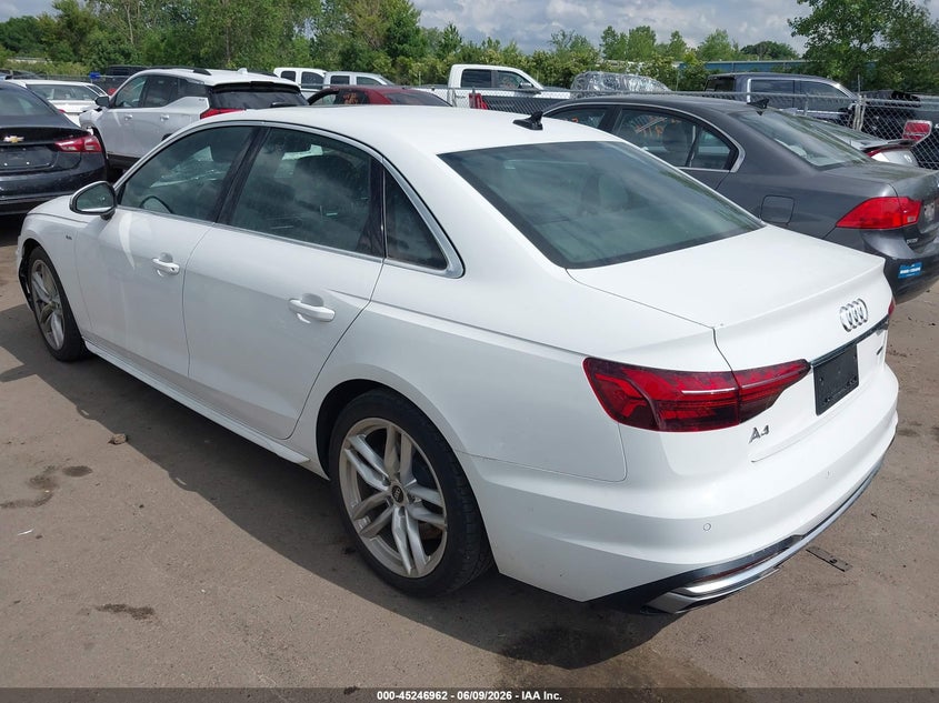 2022 Audi A4 VIN WAUEAAF44NN014543 IAAI salvage auction — HAIL, Salvage (Ohio), sold $1,000 on 2026-07-21 (photo 3)