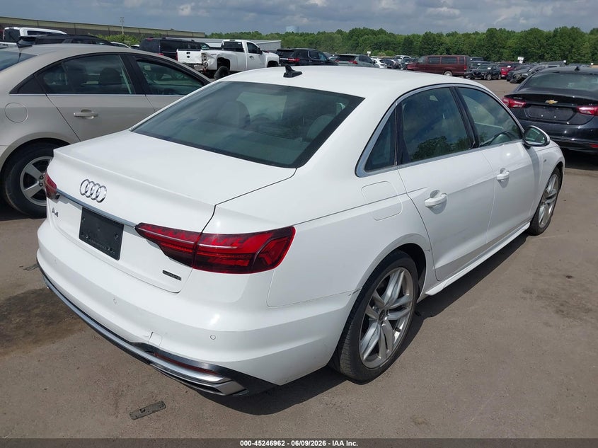 2022 Audi A4 VIN WAUEAAF44NN014543 IAAI salvage auction — HAIL, Salvage (Ohio), sold $1,000 on 2026-07-21 (photo 4)