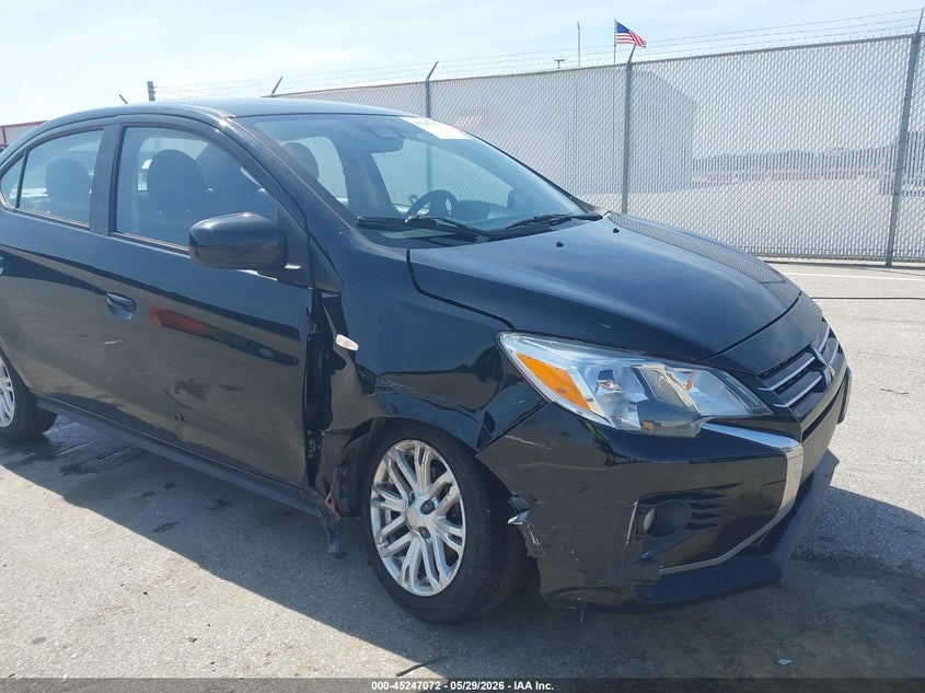 2023 Mitsubishi Mirage VIN ML32FUFJXPHF00876 IAAI salvage auction — RIGHT FRONT, Salvage Title, sold $1,600 on 2026-07-16 (photo 6)
