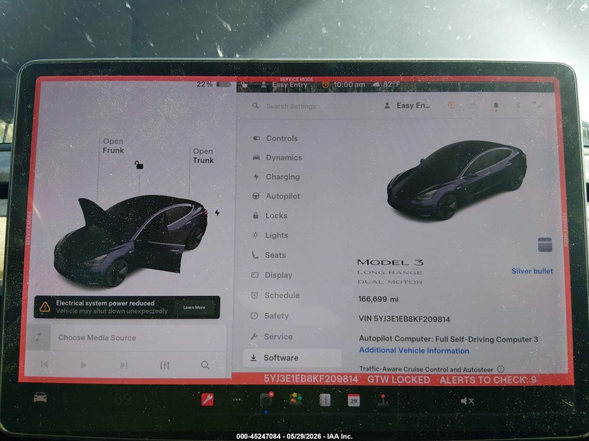 2019 Tesla Model 3 VIN 5YJ3E1EB8KF209814 IAAI salvage auction — FRONT END, Salvage Title, sold $3,150 on 2026-07-16 (photo 7)