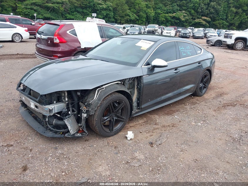 2018 Audi S5 VIN WAUB4CF52JA073929 IAAI salvage auction — FRONT END, Salvage Title, sold $9,175 on 2026-08-05 (photo 2)