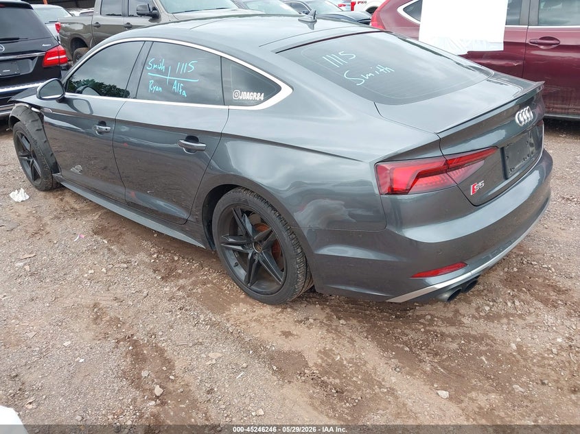 2018 Audi S5 VIN WAUB4CF52JA073929 IAAI salvage auction — FRONT END, Salvage Title, sold $9,175 on 2026-08-05 (photo 3)