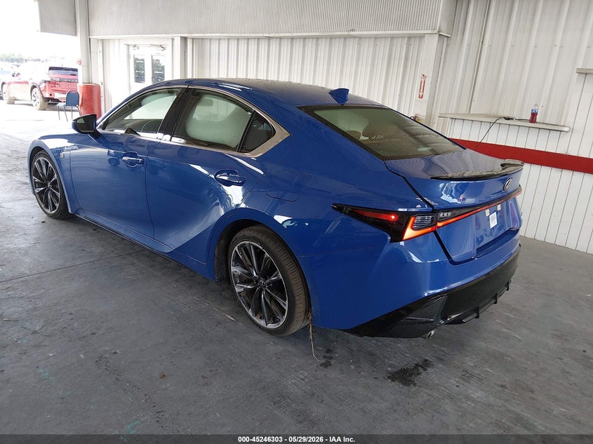 2023 Lexus Is VIN JTHBZ1B26P5066194 IAAI salvage auction — RIGHT REAR, Salvage Title, sold $21,950 on 2026-07-22 (photo 3)