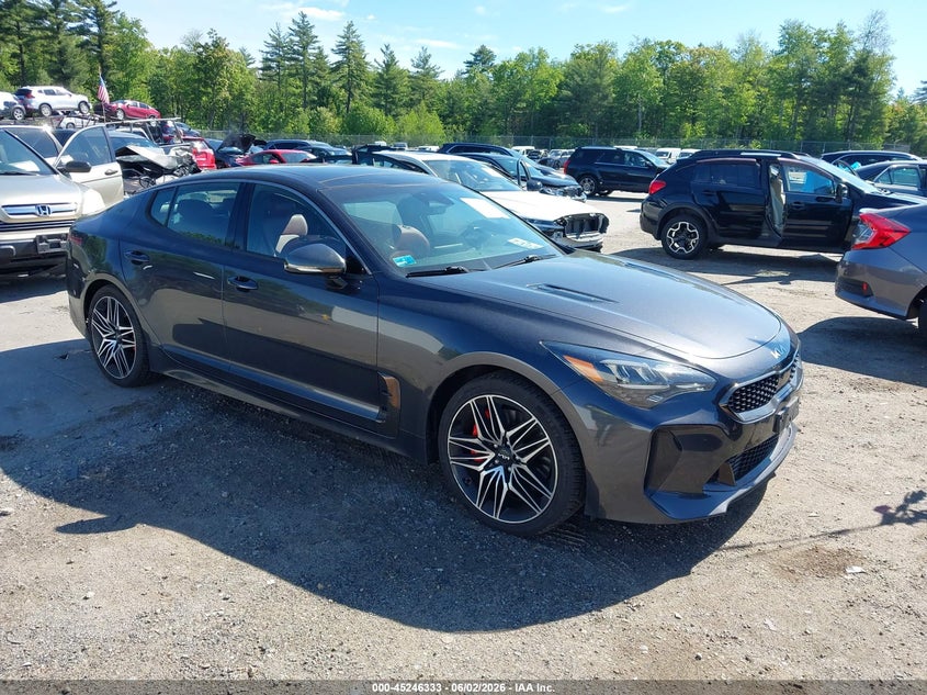 2022 Kia Stinger VIN KNAE45LC8N6108381 IAAI salvage auction — FRONT END, Salvage Title, sold $25 on 2026-07-15 (photo 1)