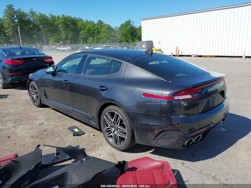 2022 Kia Stinger VIN KNAE45LC8N6108381 IAAI salvage auction — FRONT END, Salvage Title, sold $25 on 2026-07-15 (photo 3)