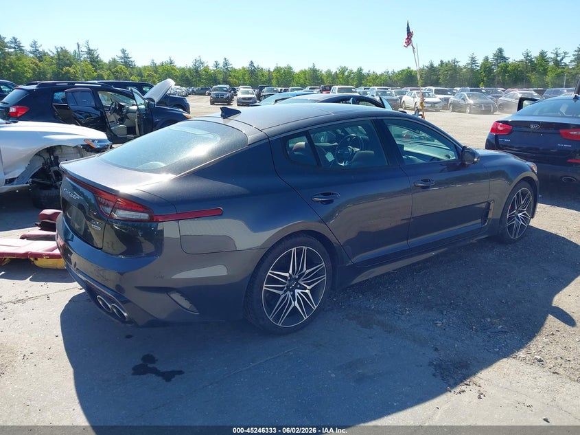 2022 Kia Stinger VIN KNAE45LC8N6108381 IAAI salvage auction — FRONT END, Salvage Title, sold $25 on 2026-07-15 (photo 4)