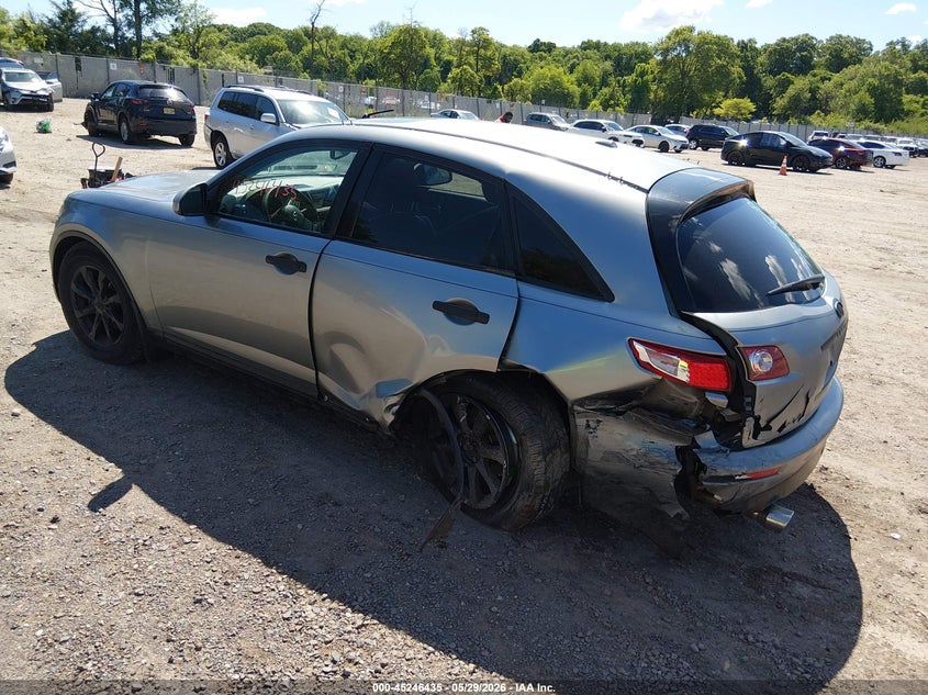 2008 Infiniti Fx VIN JNRAS08W98X205066 IAAI salvage auction — REAR END, Salvage (South Carolina), sold $375 on 2026-07-07 (photo 3)