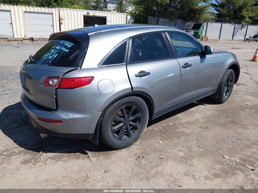 2008 Infiniti Fx VIN JNRAS08W98X205066 IAAI salvage auction — REAR END, Salvage (South Carolina), sold $375 on 2026-07-07 (photo 4)