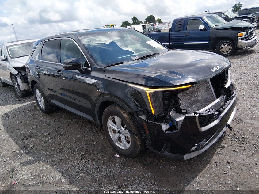 2026 Kia Sorento VIN 5XYRG4JC6TG423974 IAAI salvage auction — FRONT END, Salvage Title, sold $10,275 on 2026-07-29 (photo 1)