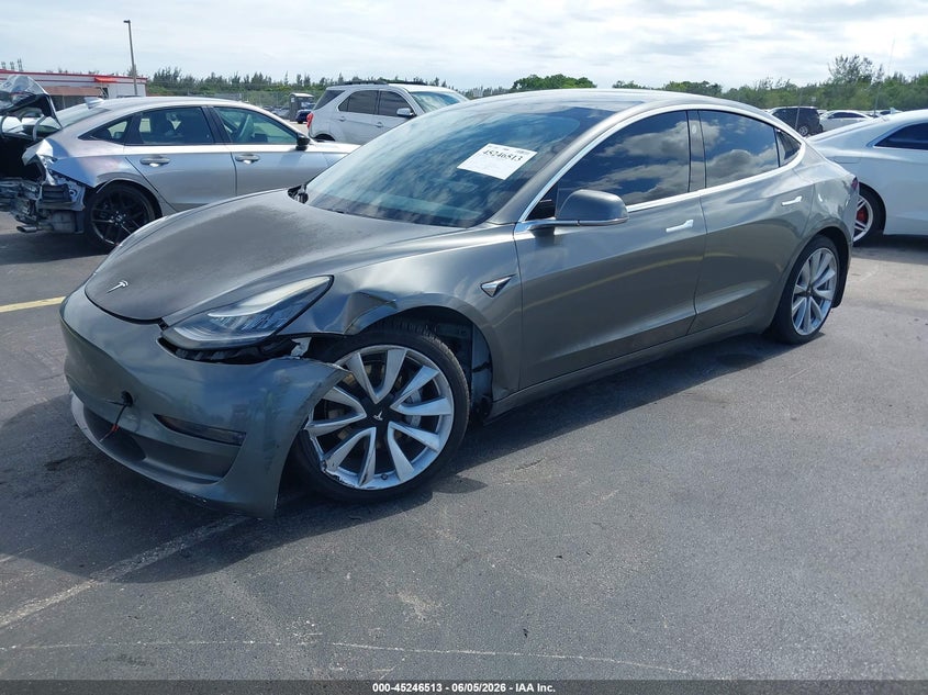 2019 Tesla Model 3 VIN 5YJ3E1EB3KF448249 IAAI salvage auction — SIDE, Salvage Title, sold $6,600 on 2026-07-16 (photo 2)