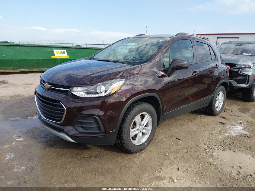 2022 Chevrolet Trax VIN KL7CJPSM7NB562943 IAAI salvage auction — HAIL, Salvage Title, sold $1,800 on 2026-07-24 (photo 2)