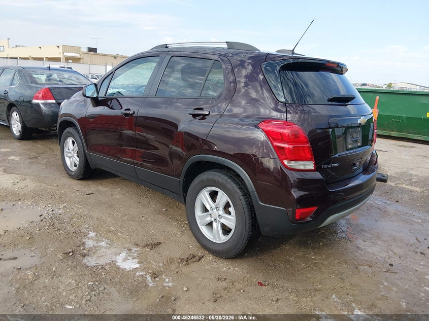 2022 Chevrolet Trax VIN KL7CJPSM7NB562943 IAAI salvage auction — HAIL, Salvage Title, sold $1,800 on 2026-07-24 (photo 3)