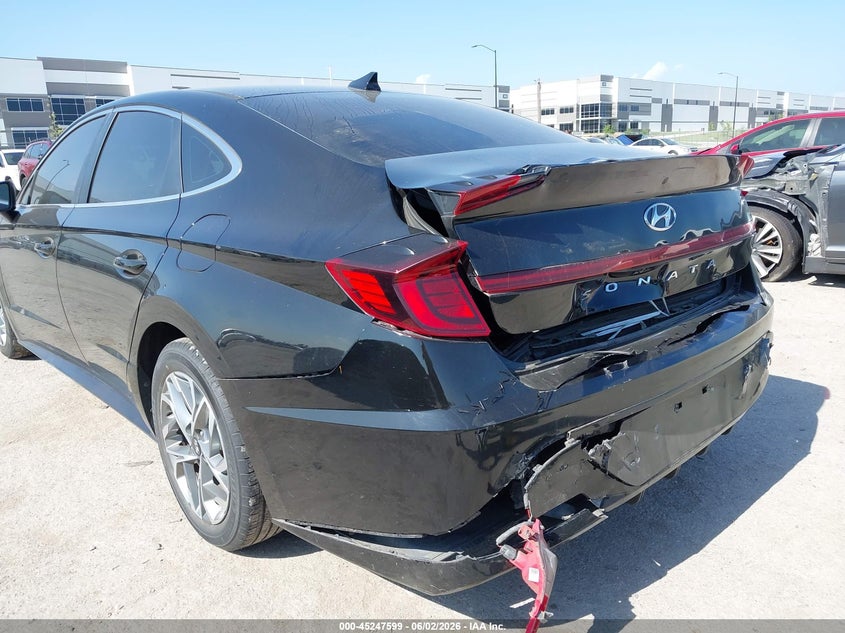 2023 Hyundai Sonata VIN KMHL64JA1PA280540 IAAI salvage auction — FRONT & REAR, Salvage Title, sold $3,650 on 2026-07-09 (photo 6)