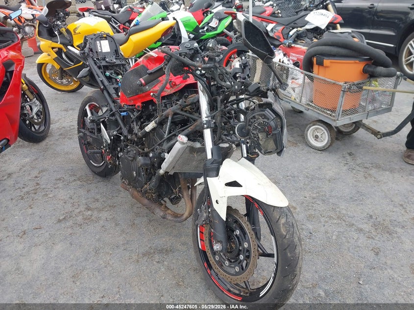 2021 Kawasaki Ex VIN JKAEXKG11MDAA1094 IAAI salvage auction — FRONT & REAR, Salvage Title, sold $350 on 2026-07-09 (photo 1)