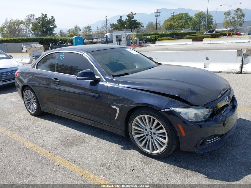 2014 BMW 4er VIN WBA3V7C50EJ873227 IAAI salvage auction — FRONT & REAR, Salvage Title, sold $2,550 on 2026-07-14 (photo 1)