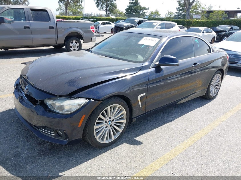 2014 BMW 4er VIN WBA3V7C50EJ873227 IAAI salvage auction — FRONT & REAR, Salvage Title, sold $2,550 on 2026-07-14 (photo 2)