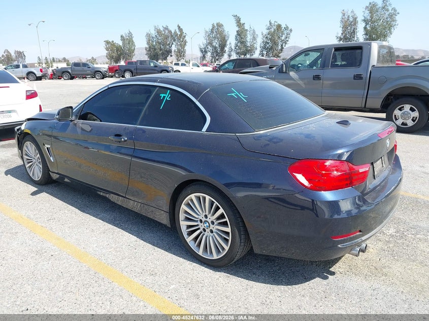 2014 BMW 4er VIN WBA3V7C50EJ873227 IAAI salvage auction — FRONT & REAR, Salvage Title, sold $2,550 on 2026-07-14 (photo 3)