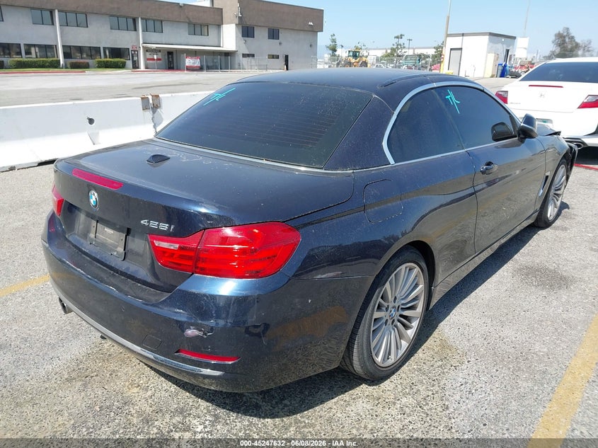 2014 BMW 4er VIN WBA3V7C50EJ873227 IAAI salvage auction — FRONT & REAR, Salvage Title, sold $2,550 on 2026-07-14 (photo 4)