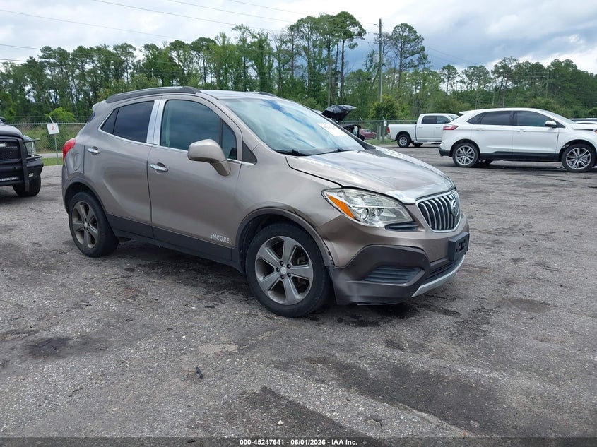 2013 Buick Encore VIN KL4CJASB0DB198002 IAAI salvage auction — FRONT END, Salvage Title, sold $375 on 2026-07-07 (photo 1)