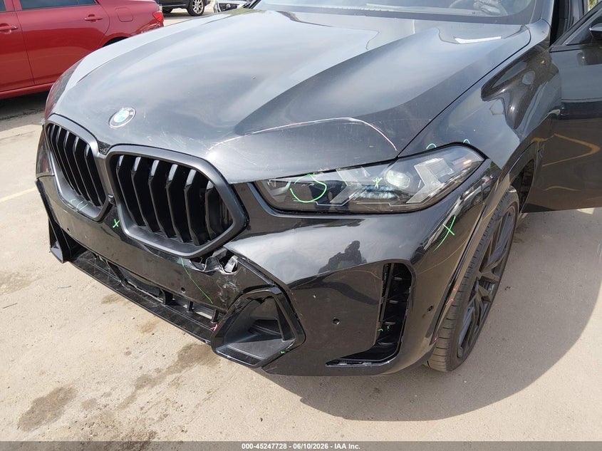 2024 BMW X6 VIN 5UX33EX05R9U78624 IAAI salvage auction — FRONT END, Salvage Title, sold $34,250 on 2026-07-31 (photo 6)