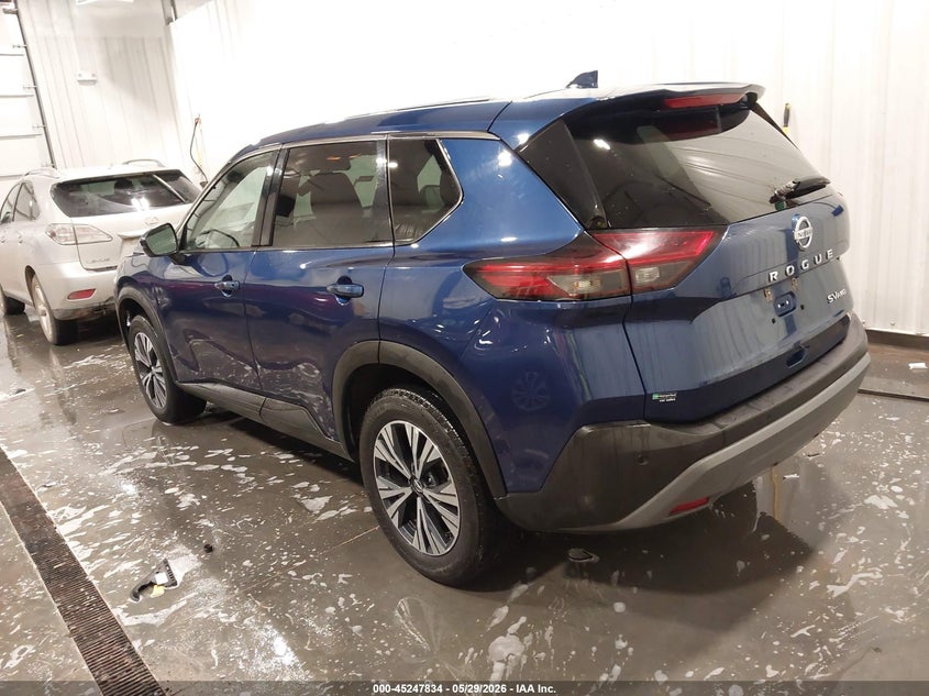 2021 Nissan Rogue VIN 5N1AT3BBXMC791780 IAAI salvage auction — HAIL, Salvage Title, sold $7,800 on 2026-07-30 (photo 3)