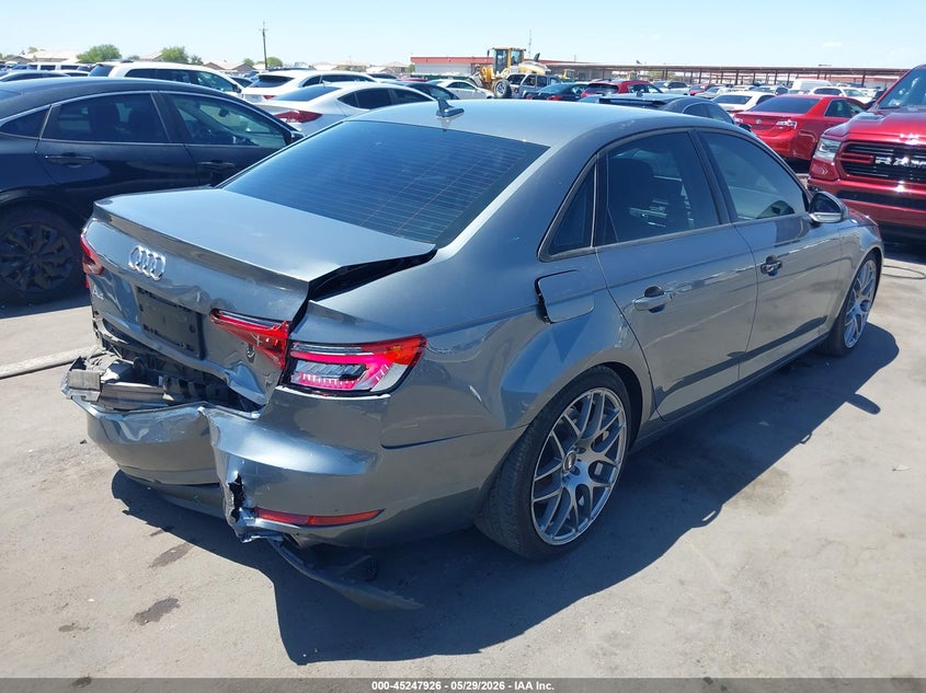 2017 Audi A4 VIN WAUGNAF47HN021035 IAAI salvage auction — REAR END, Salvage Title, sold $2,550 on 2026-07-14 (photo 4)