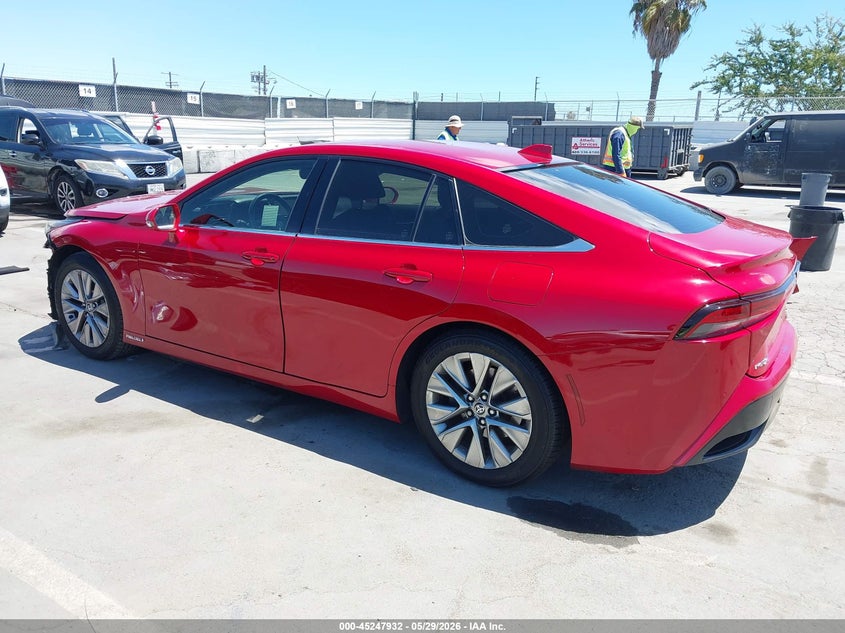 2022 Toyota Mirai VIN JTDAAAAA6NA004716 IAAI salvage auction — FRONT & REAR, Clear (Arizona), sold $475 on 2026-07-08 (photo 3)