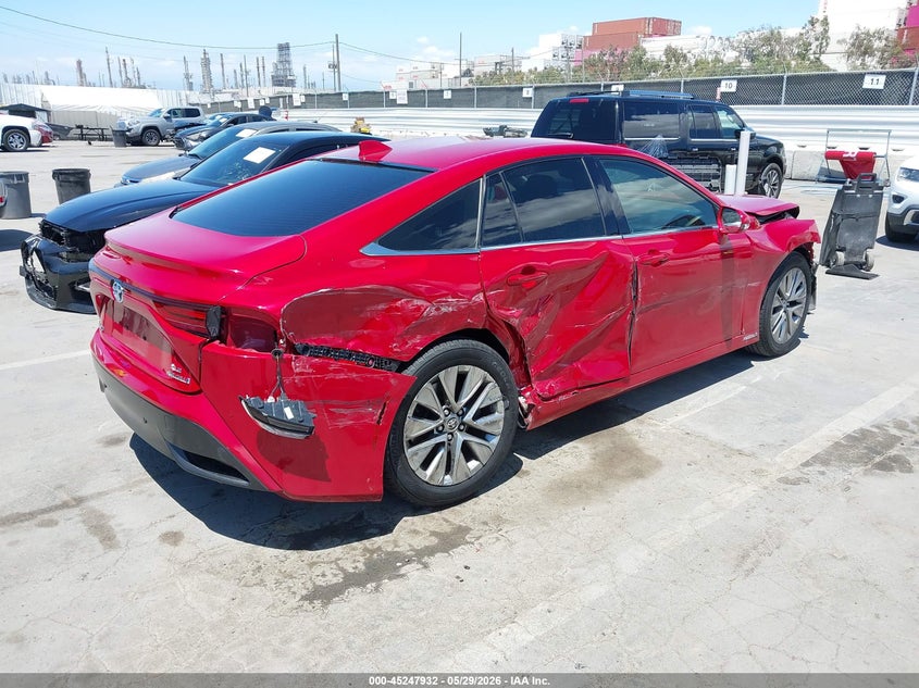 2022 Toyota Mirai VIN JTDAAAAA6NA004716 IAAI salvage auction — FRONT & REAR, Clear (Arizona), sold $475 on 2026-07-08 (photo 4)