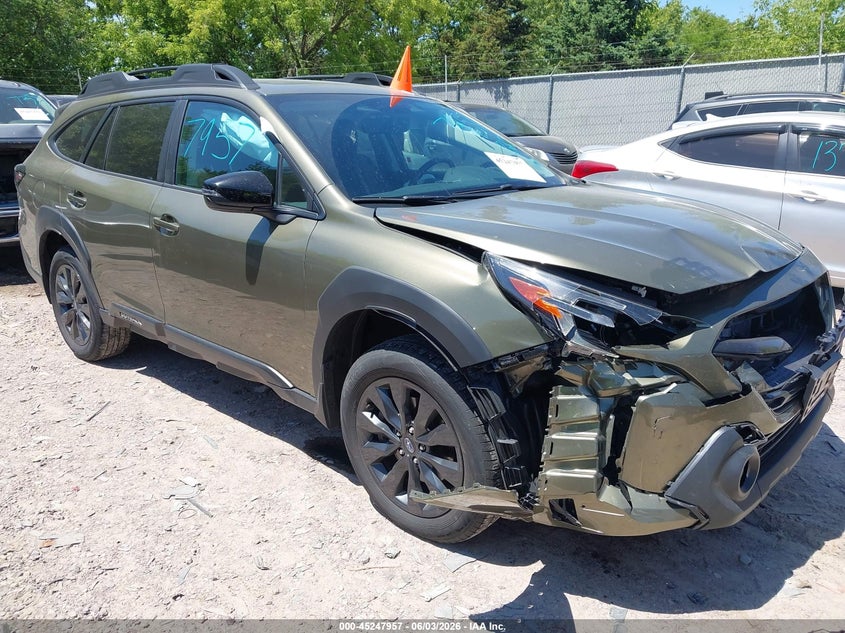 2025 Subaru Outback VIN 4S4BTALC9S3135504 IAAI salvage auction — FRONT END, Salvage Title, sold $9,700 on 2026-07-29 (photo 1)