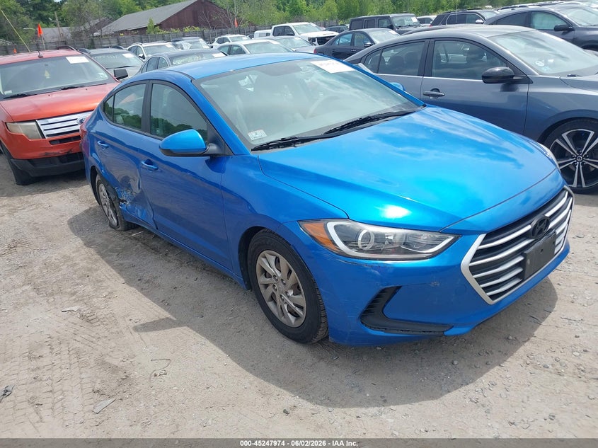 2017 Hyundai Elantra VIN KMHD74LF9HU129245 IAAI salvage auction — RIGHT SIDE, Salvage Title, sold $625 on 2026-07-10 (photo 1)