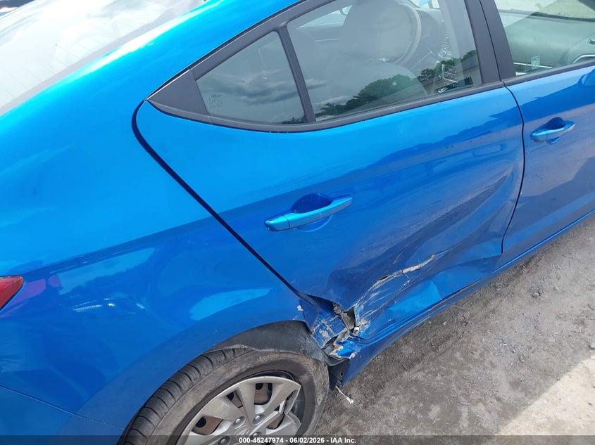 2017 Hyundai Elantra VIN KMHD74LF9HU129245 IAAI salvage auction — RIGHT SIDE, Salvage Title, sold $625 on 2026-07-10 (photo 6)