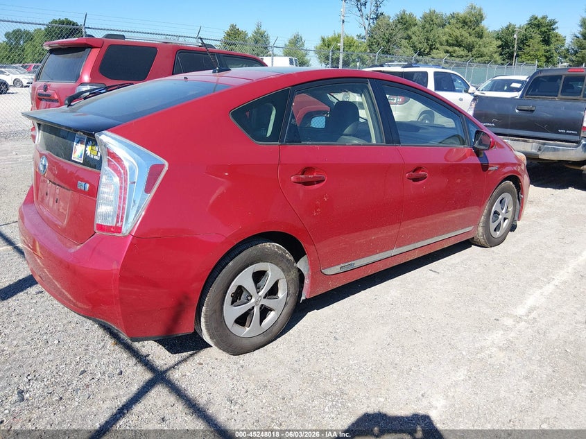2014 Toyota Prius VIN JTDKN3DU3E1741043 IAAI salvage auction — NORMAL WEAR, Salvage Title, sold $1,600 on 2026-07-06 (photo 4)