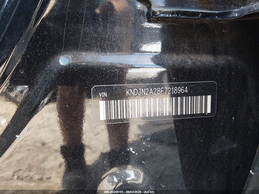 2015 Kia Soul VIN KNDJN2A28F7218964 IAAI salvage auction — LEFT FRONT, Salvage Title, sold $575 on 2026-07-14 (photo 9)