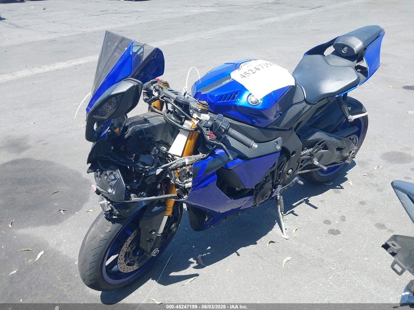 2018 Yamaha Yzf VIN JYARN39Y4JA001517 IAAI salvage auction — FRONT END, Salvage Certificate (California), sold $4,150 on 2026-07-08 (photo 2)