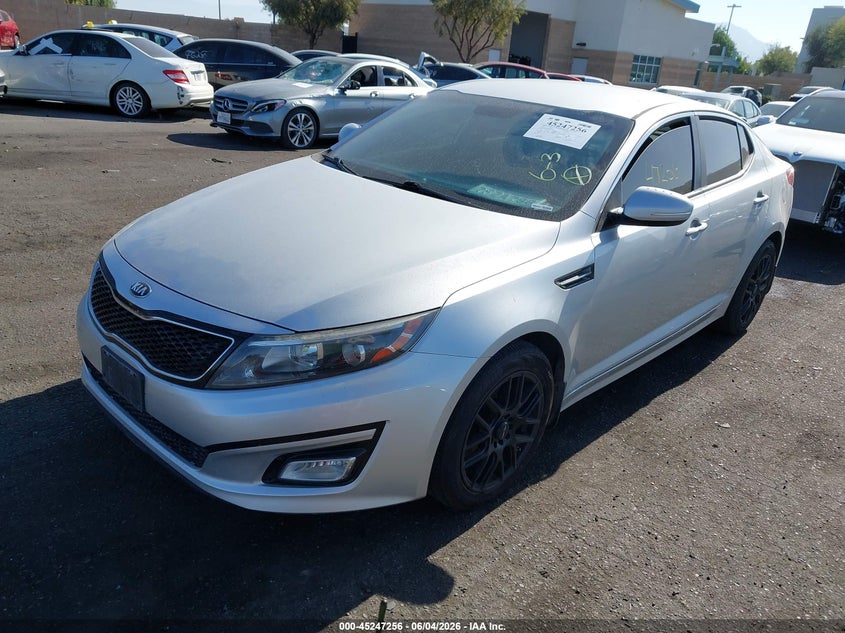2014 Kia Optima VIN KNAGM4A76E5477013 IAAI salvage auction — THEFT, Salvage Title, sold $450 on 2026-07-17 (photo 2)