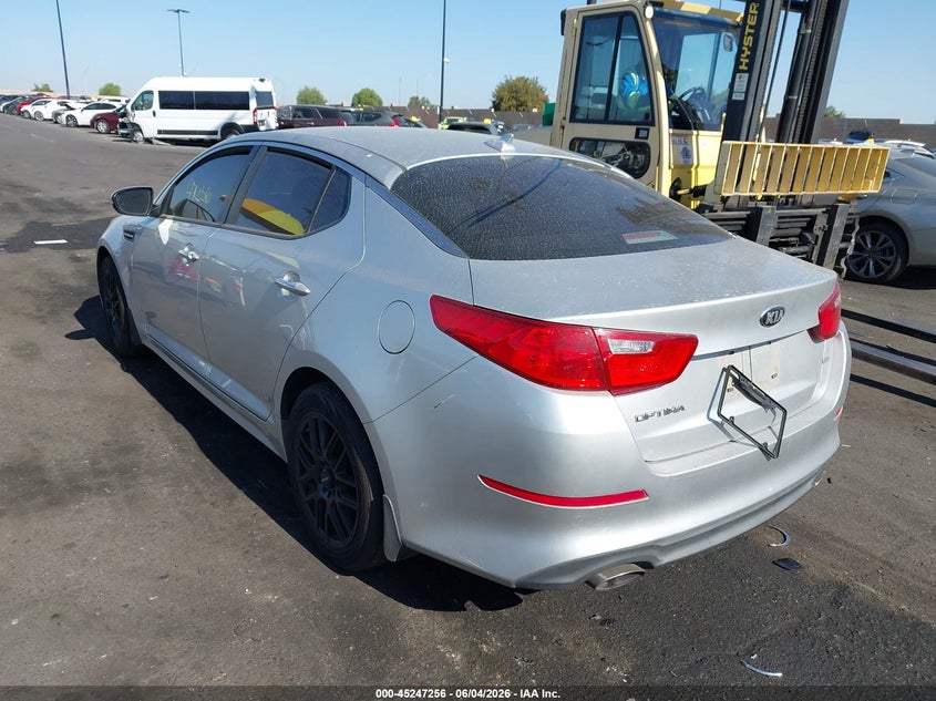 2014 Kia Optima VIN KNAGM4A76E5477013 IAAI salvage auction — THEFT, Salvage Title, sold $450 on 2026-07-17 (photo 3)