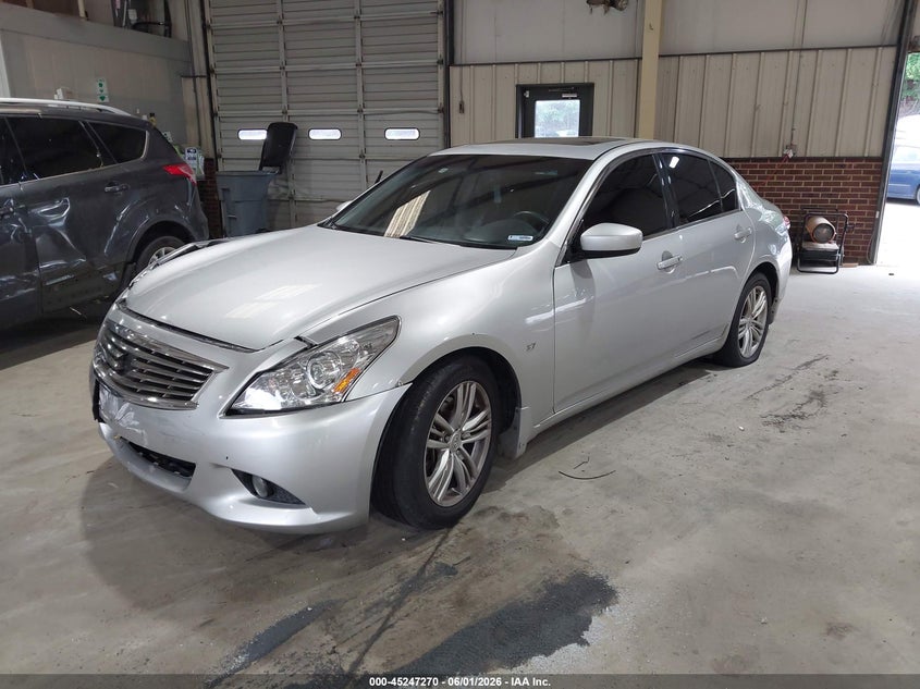 2015 Infiniti Q40 VIN JN1CV6AP2FM502722 IAAI salvage auction — FRONT END, Salvage Title, sold $775 on 2026-07-30 (photo 2)