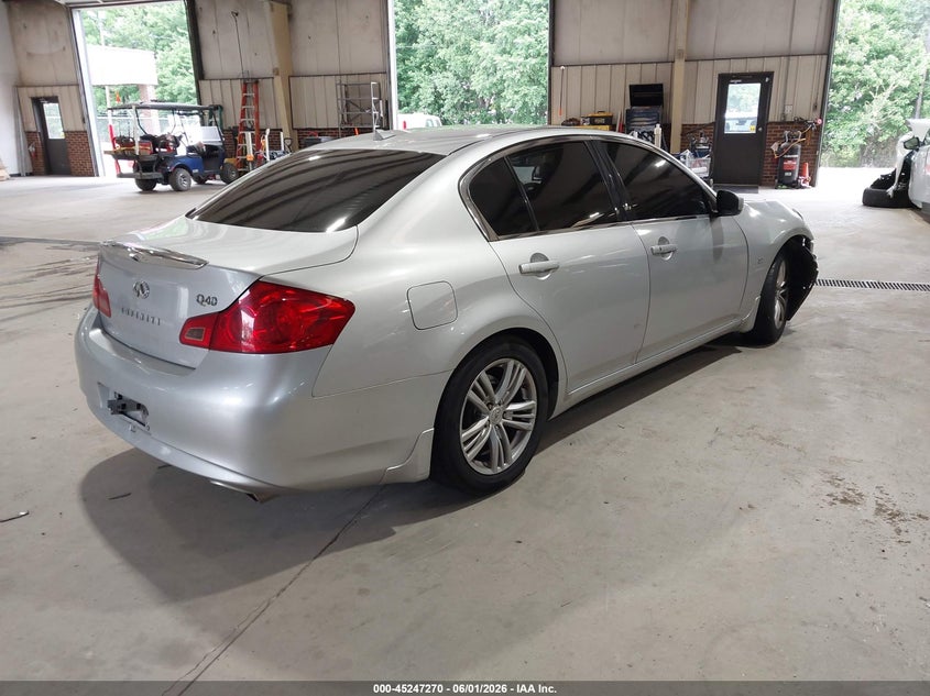 2015 Infiniti Q40 VIN JN1CV6AP2FM502722 IAAI salvage auction — FRONT END, Salvage Title, sold $775 on 2026-07-30 (photo 4)