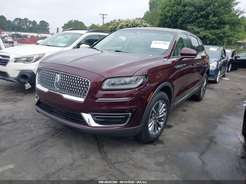 2020 Lincoln Nautilus VIN 2LMPJ6J93LBL13333 IAAI salvage auction — REAR END, Salvage (North Carolina), sold $10,750 on 2026-07-16 (photo 2)