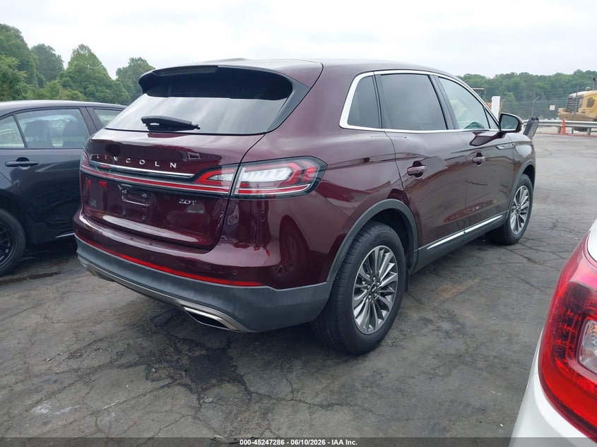 2020 Lincoln Nautilus VIN 2LMPJ6J93LBL13333 IAAI salvage auction — REAR END, Salvage (North Carolina), sold $10,750 on 2026-07-16 (photo 4)