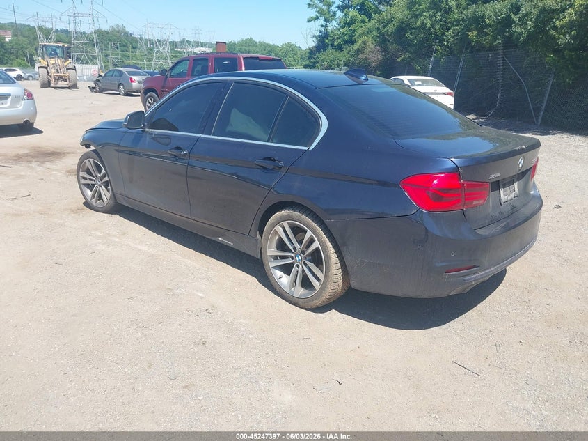 2017 BMW 3er VIN WBA8D9C38HA011946 IAAI salvage auction — LEFT FRONT, Salvage Title, sold $1,575 on 2026-07-17 (photo 3)