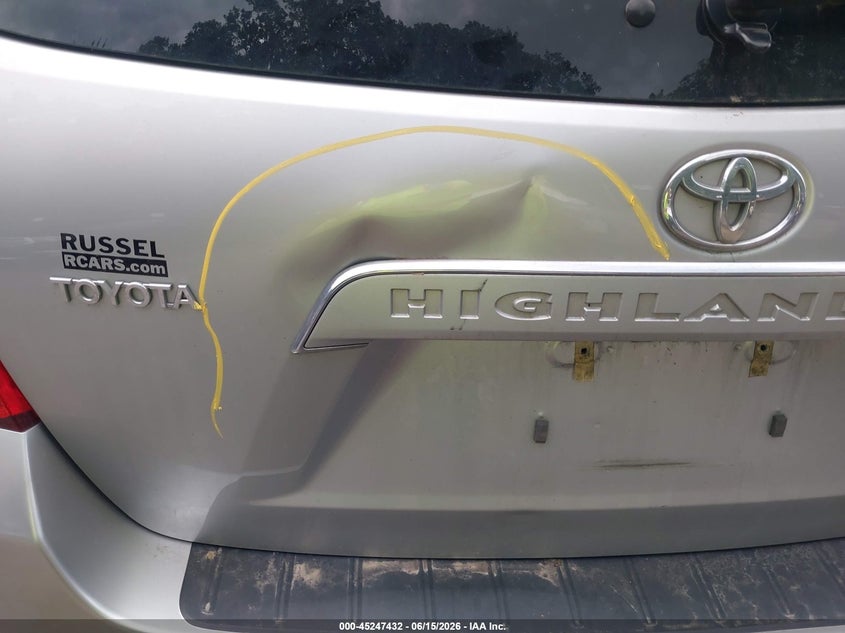 2008 Toyota Highlander VIN JTEES42A782086237 IAAI salvage auction — NORMAL WEAR, Clear (Maryland), sold $4,050 on 2026-07-28 (photo 6)