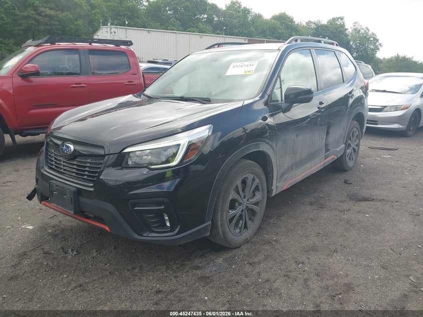 2021 Subaru Forester VIN JF2SKALC2MH438364 IAAI salvage auction — RIGHT FRONT, Salvage Title, sold $4,250 on 2026-07-17 (photo 2)