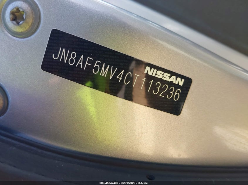 2012 Nissan Juke VIN JN8AF5MV4CT113236 IAAI salvage auction — NORMAL WEAR, Clear (Montana), sold $1,100 on 2026-07-24 (photo 9)