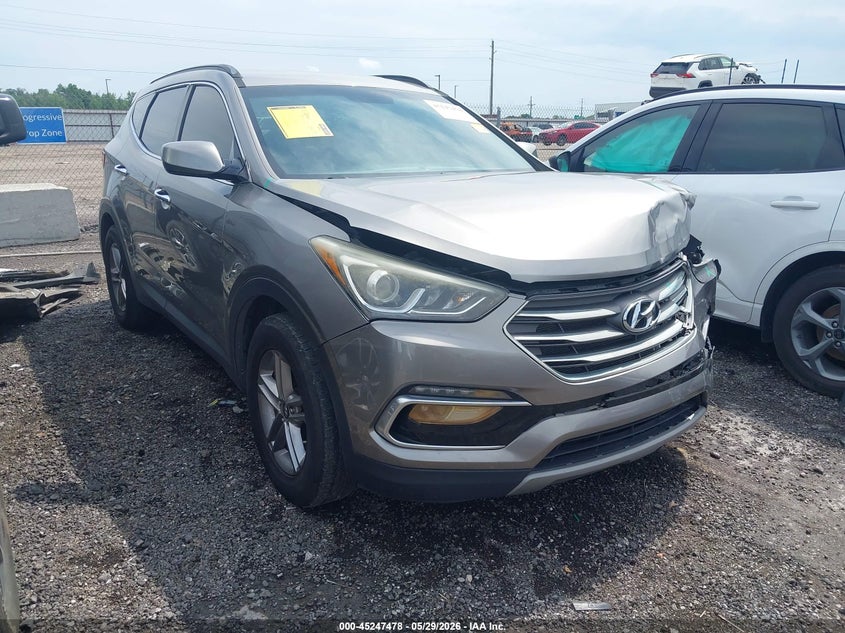 2017 Hyundai Santa fe VIN 5XYZUDLB8HG387919 IAAI salvage auction — FRONT END, Clear (Oklahoma), sold $2,250 on 2026-08-01 (photo 1)