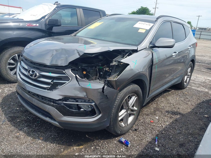 2017 Hyundai Santa fe VIN 5XYZUDLB8HG387919 IAAI salvage auction — FRONT END, Clear (Oklahoma), sold $2,250 on 2026-08-01 (photo 2)